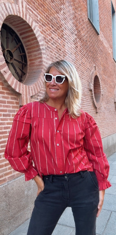 Blusa Aquitania burdeos