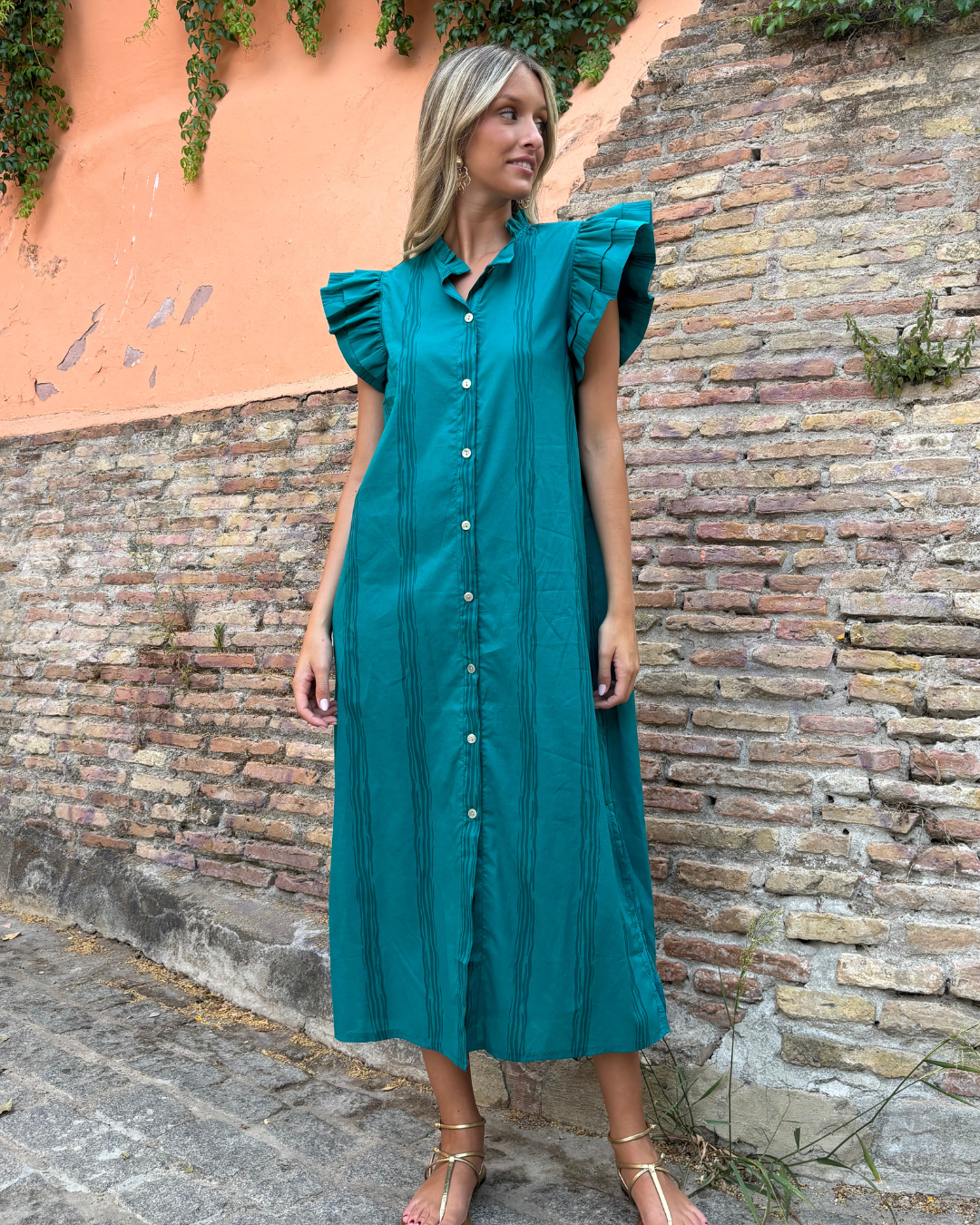 Vestido Palermo turquesa