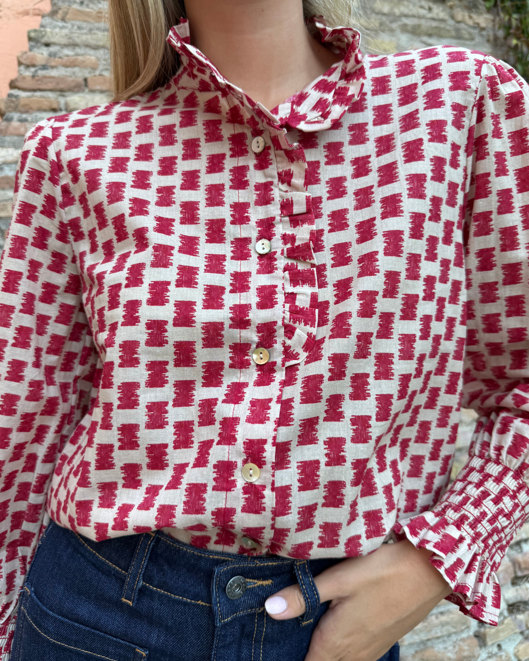 Blusa Garona burdeos