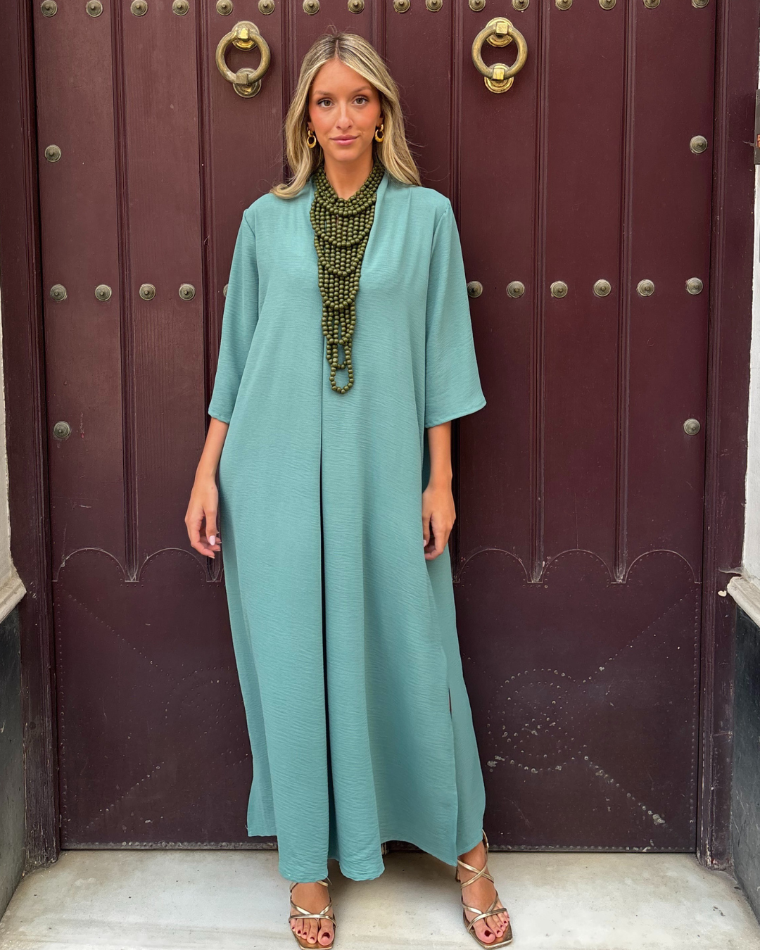 Vestido Laura verde agua