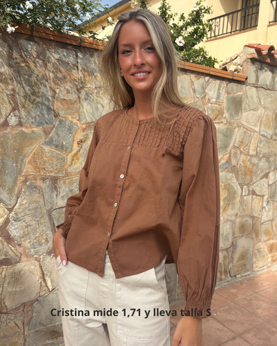 Camisa Mogrovejo camel