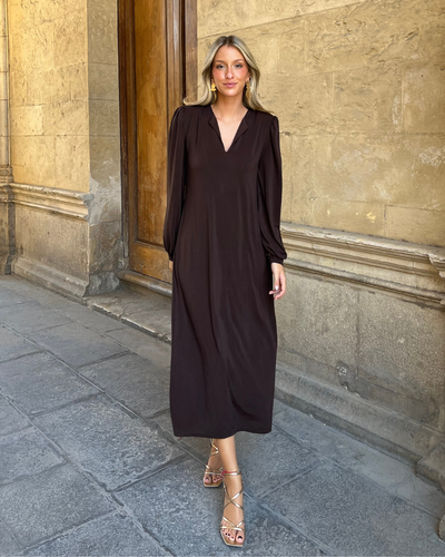 Vestido Rennes marrón