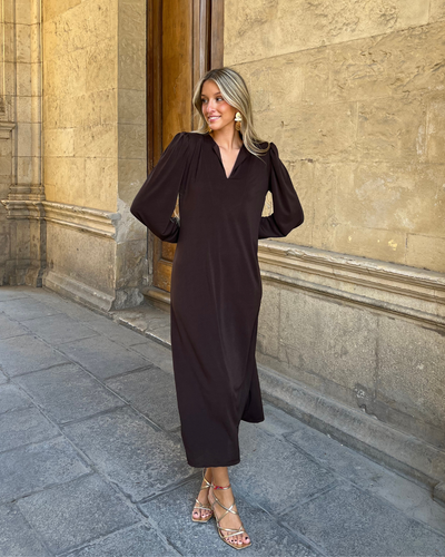 Vestido Rennes marrón