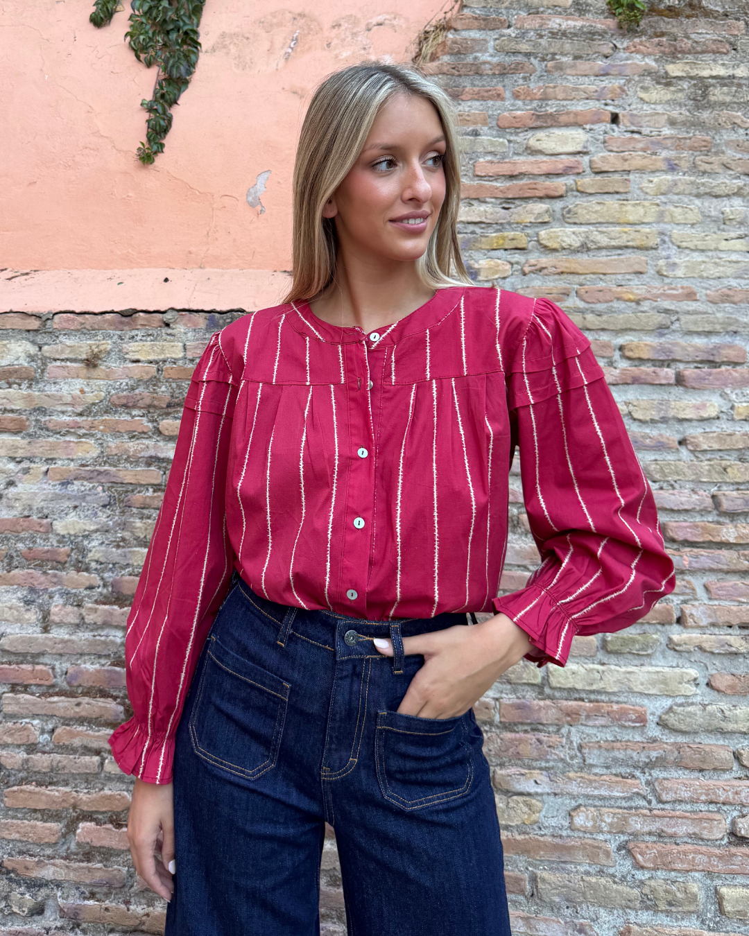 Blusa Aquitania burdeos