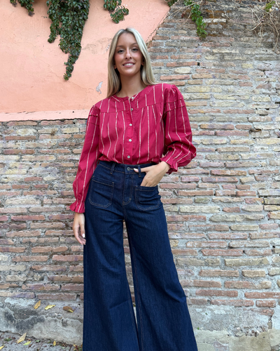 Blusa Aquitania burdeos