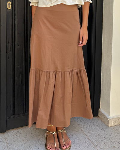 Falda Amieva camel