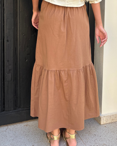 Falda Amieva camel