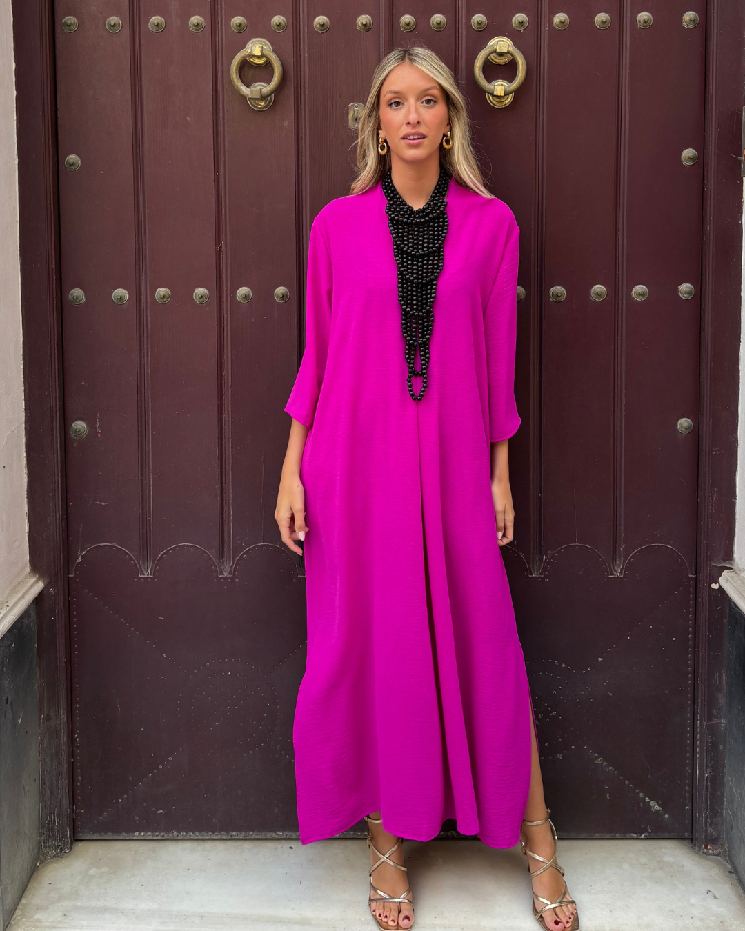 Vestido Laura buganvilla
