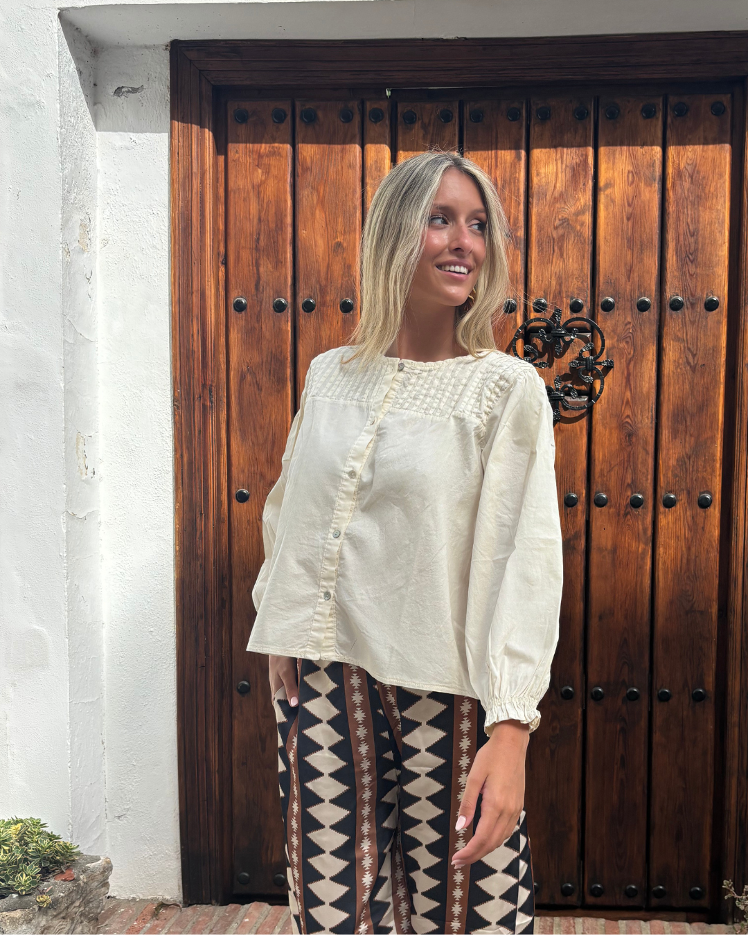 Camisa Mogrovejo beige