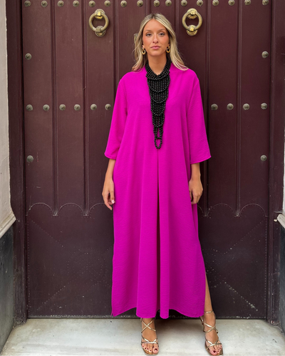 Vestido Laura buganvilla