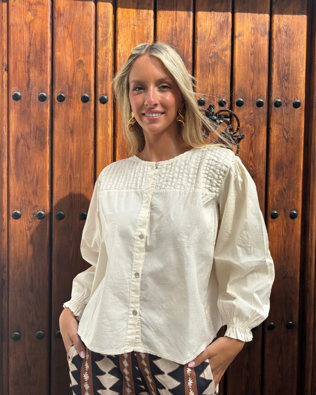 Camisa Mogrovejo beige