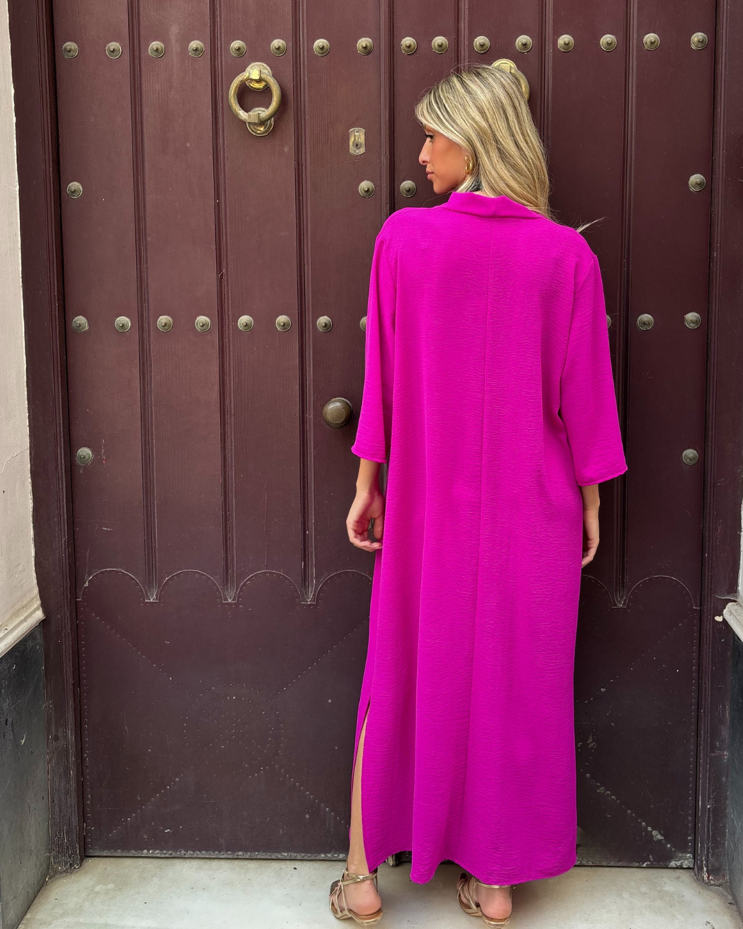 Vestido Laura buganvilla