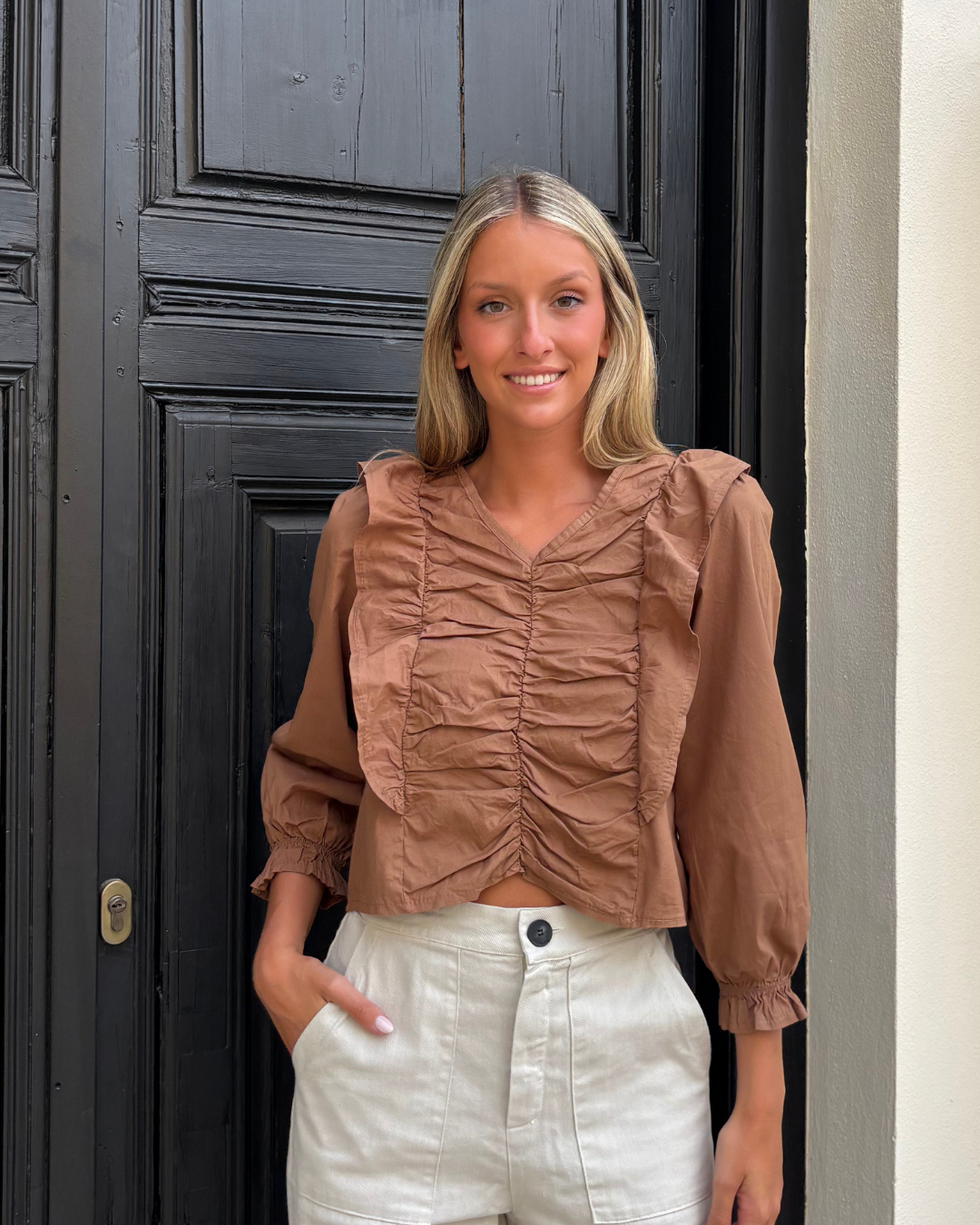 Blusa Torrelavega camel