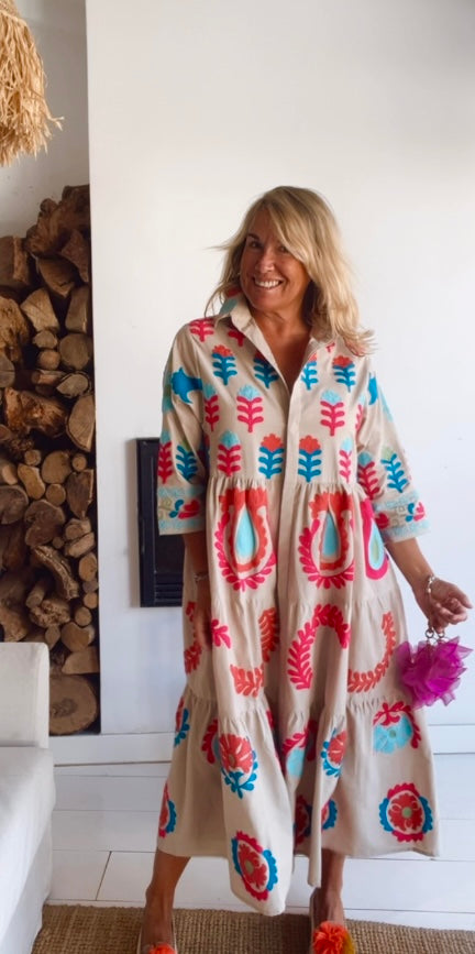 Vestido Novales beige