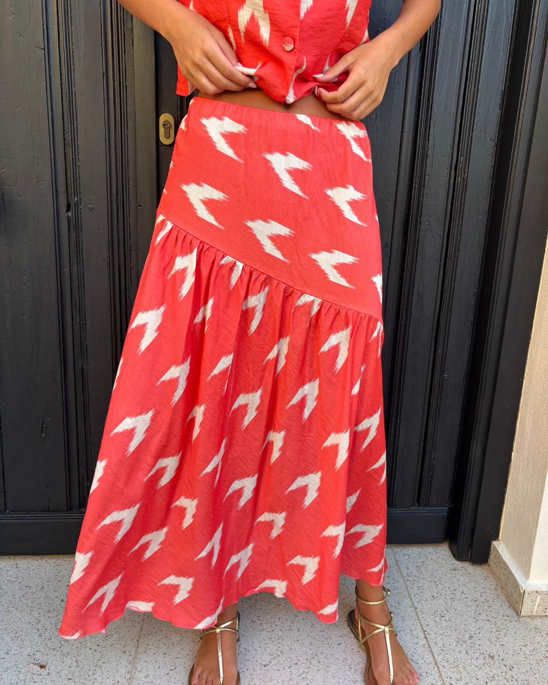 Falda Liérganes coral