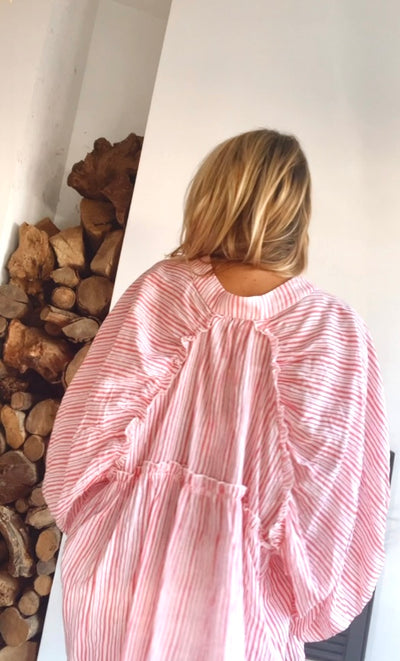 Camisa Marietta rayas rosa