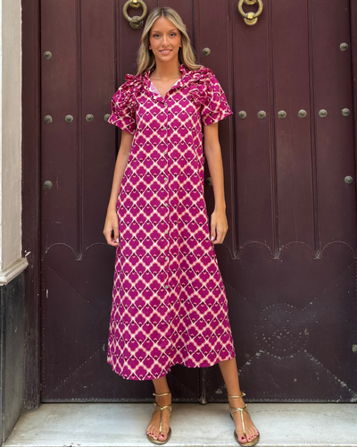 Vestido Tramontana buganvilla