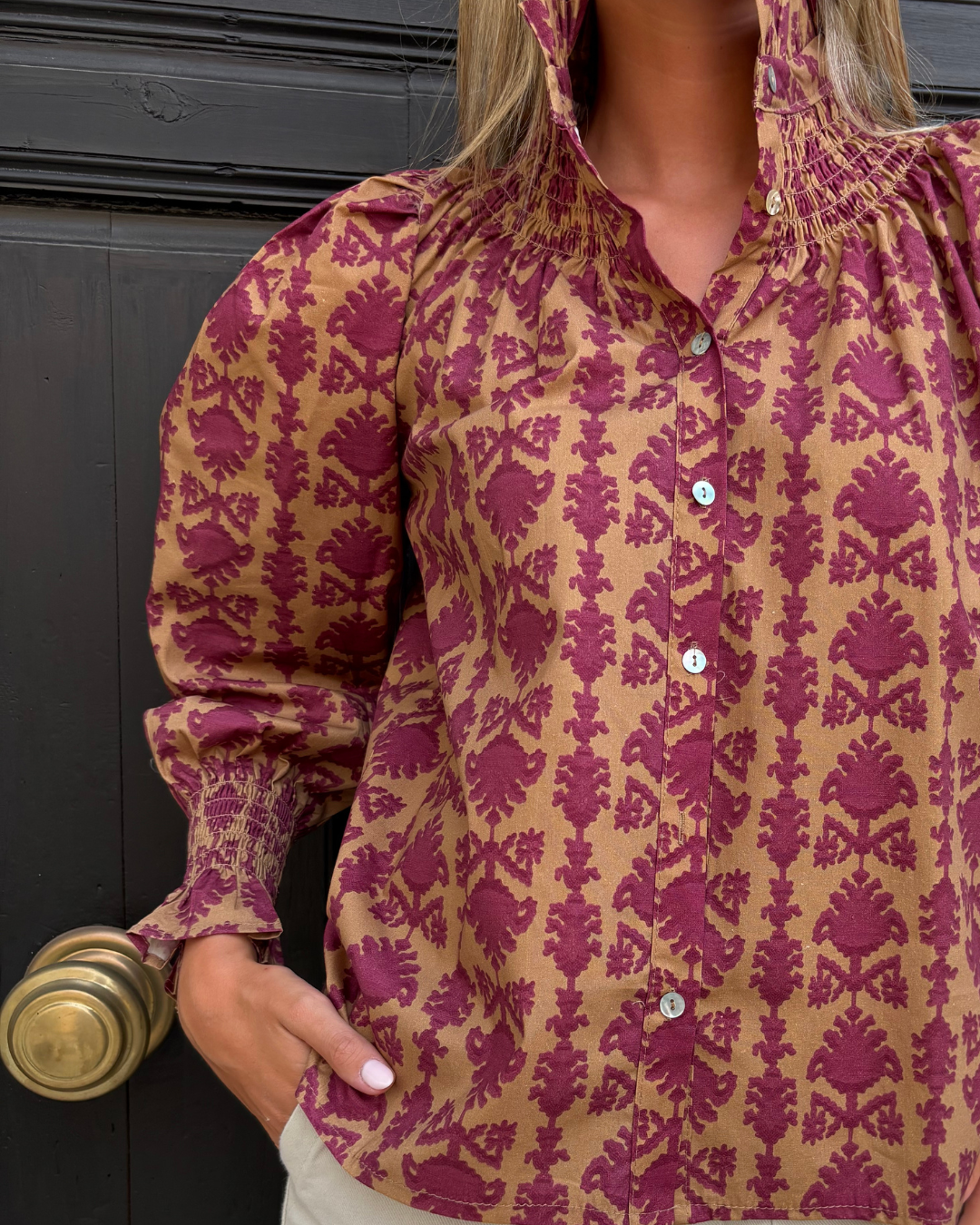 Blusa Llanes camel