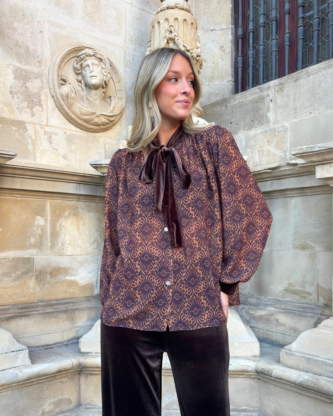 Blusa Lisboa marrón