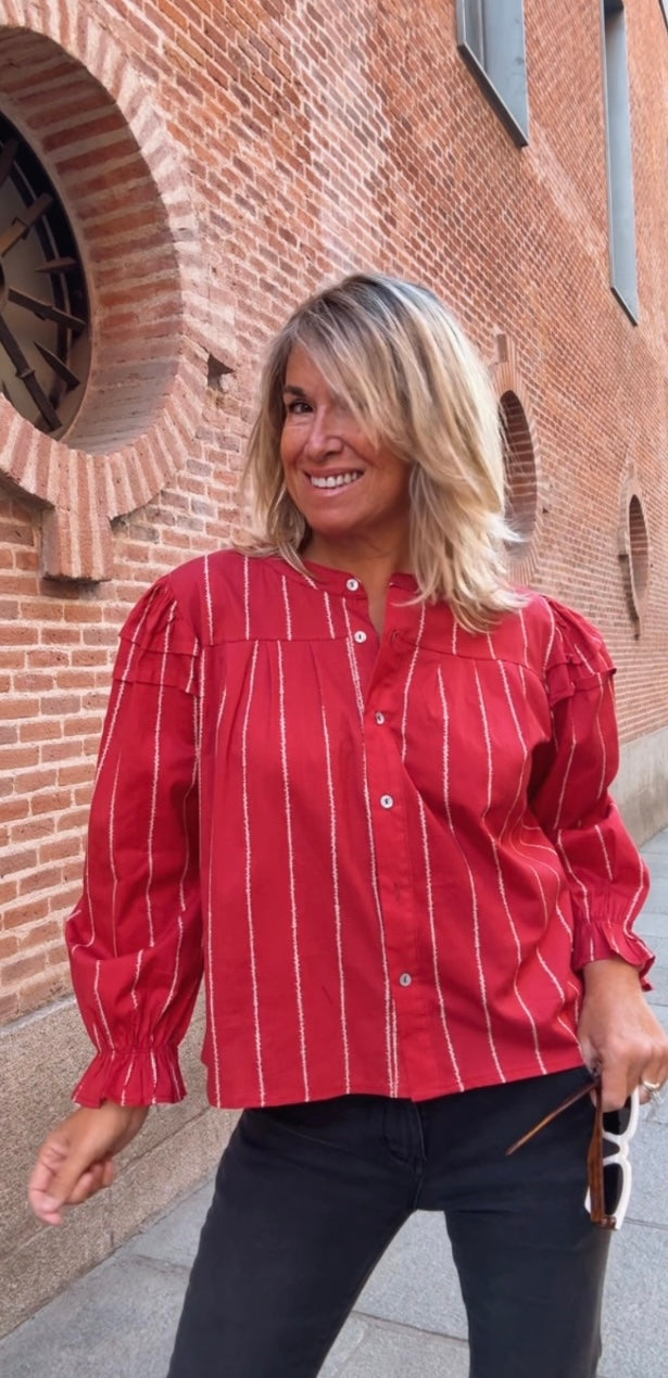 Blusa Aquitania burdeos
