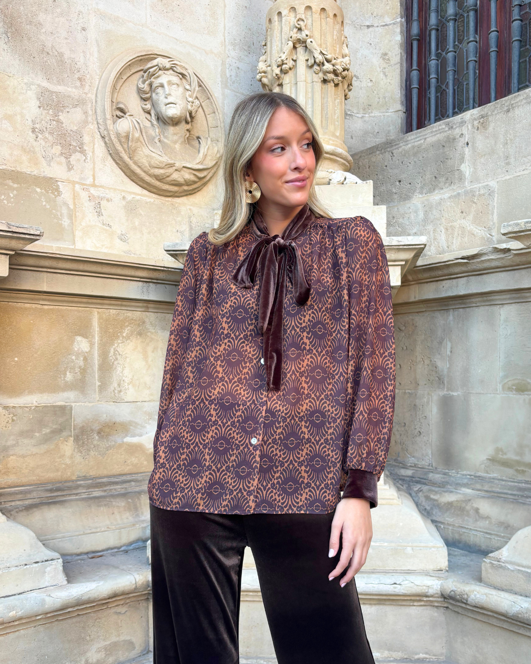 Blusa Lisboa marrón