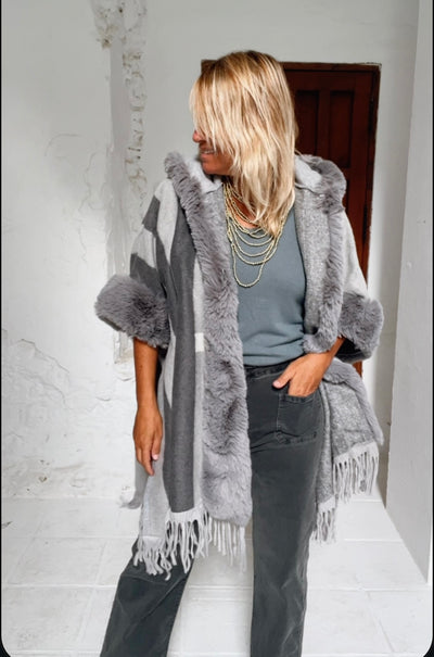 Poncho Dallas gris