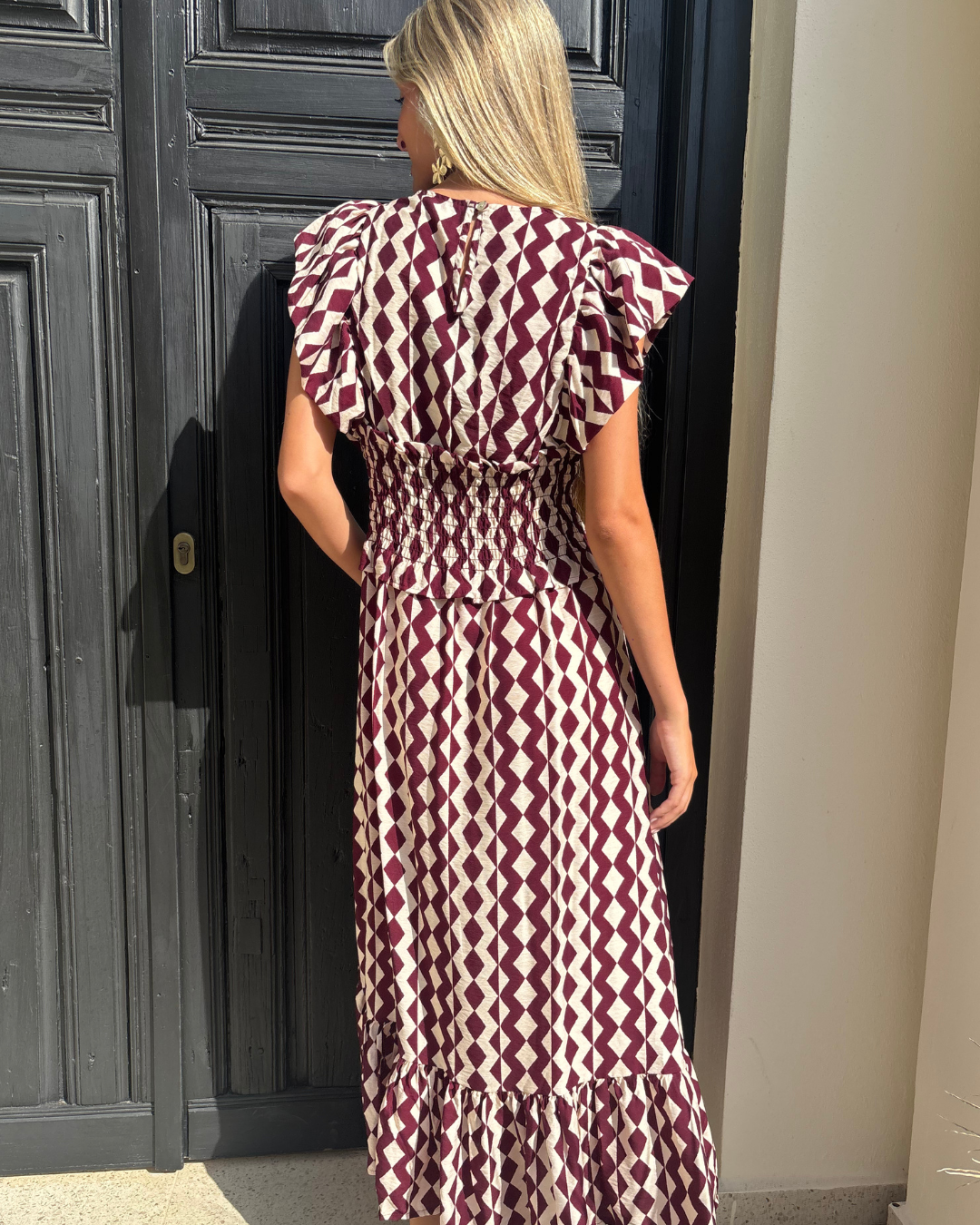 Vestido Reinosa burdeos