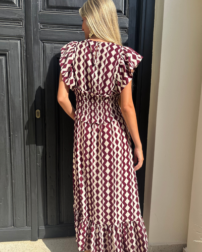 Vestido Reinosa burdeos