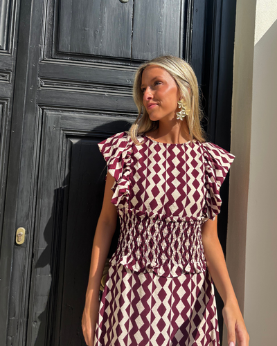 Vestido Reinosa burdeos