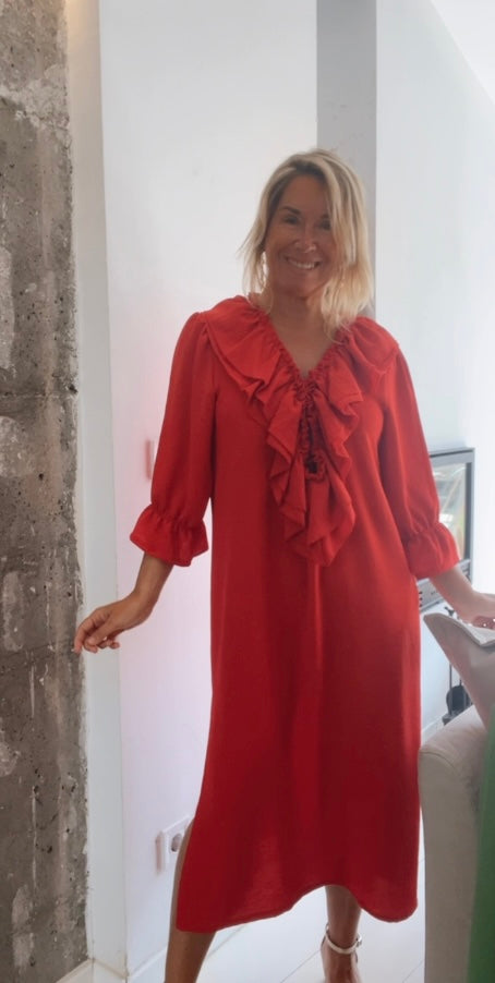 Vestido Bolonia rojo