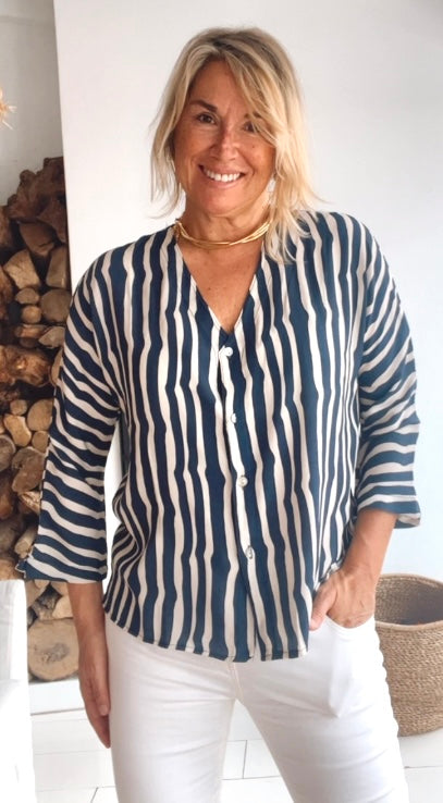 Camisa rayas marino