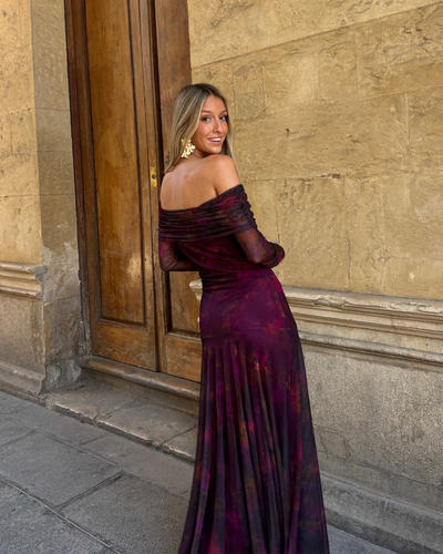 Vestido Burdeos morado