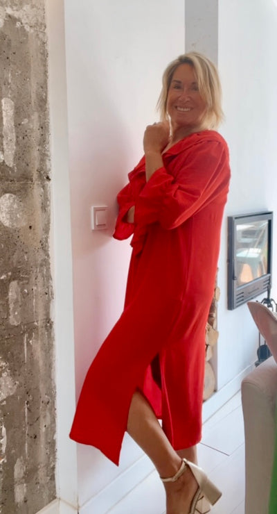 Vestido Bolonia rojo