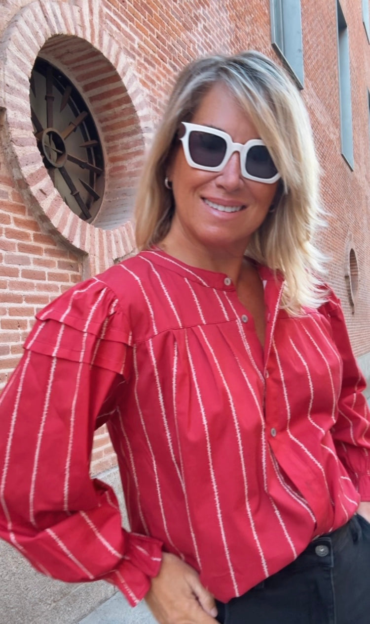 Blusa Aquitania burdeos