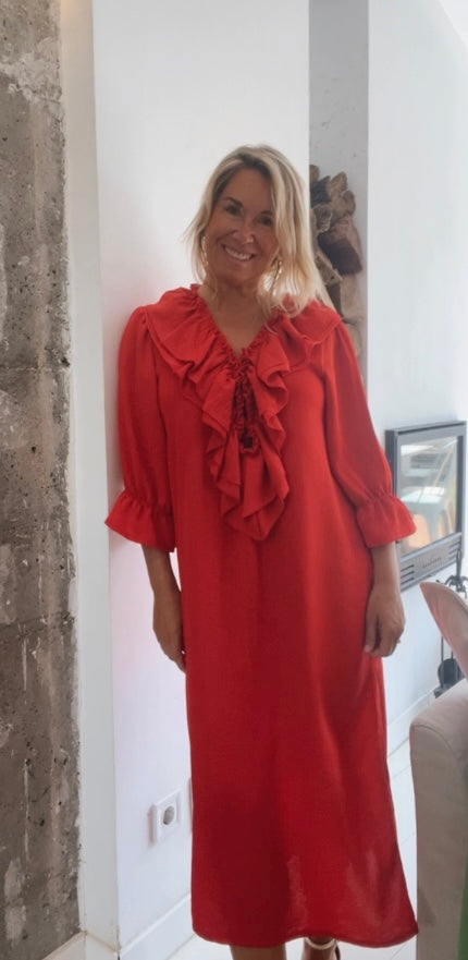 Vestido Bolonia rojo