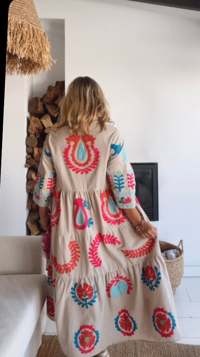 Vestido Novales beige