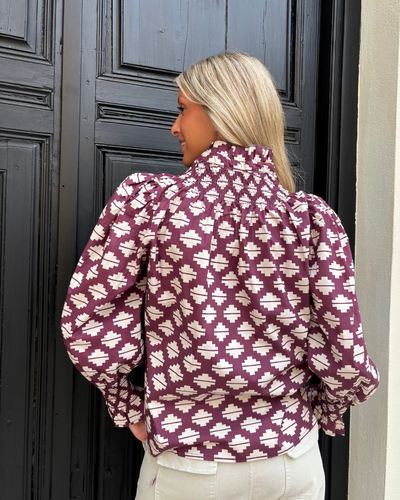 Blusa Novales burdeos