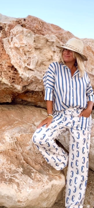 Pantalón Formentera azul