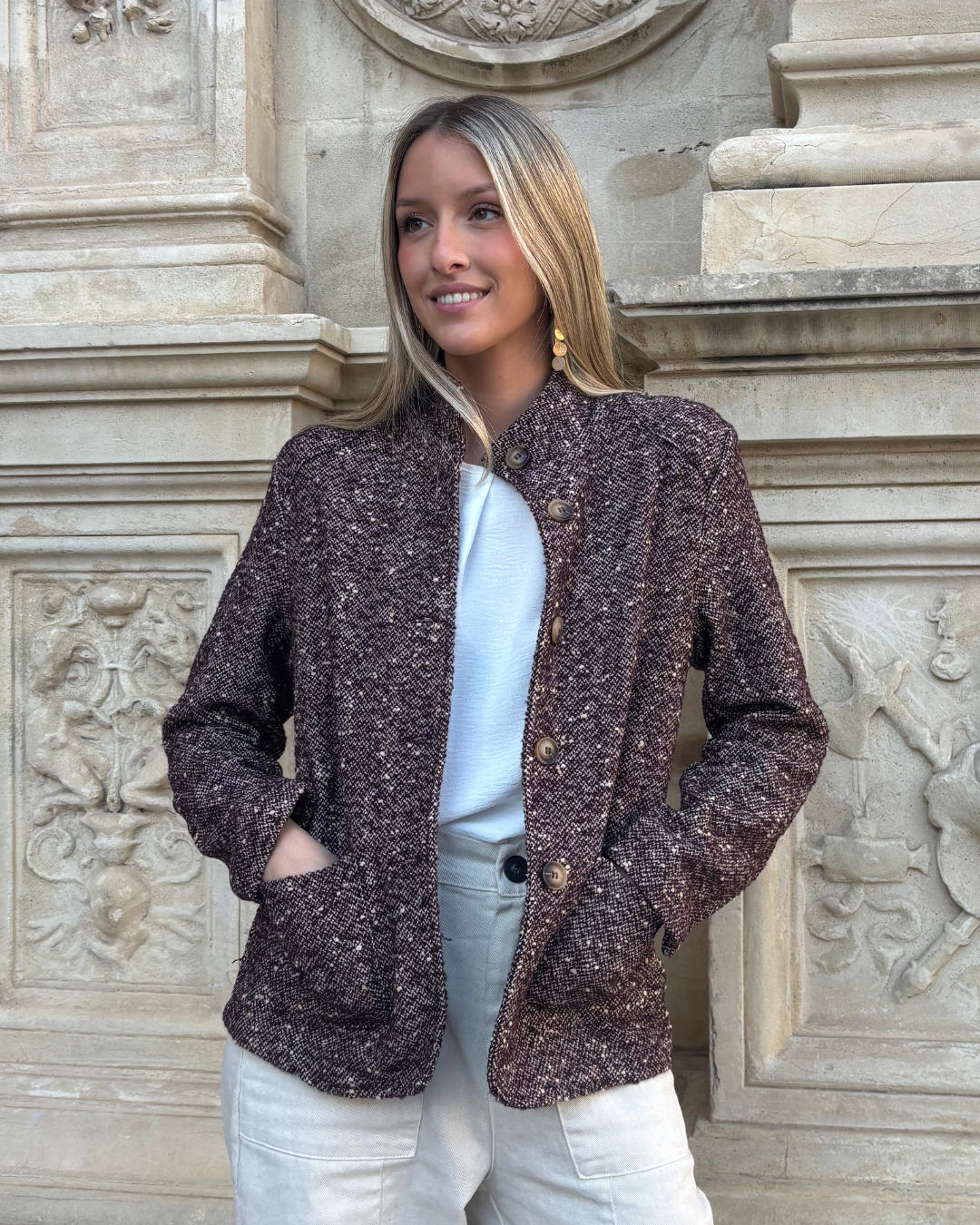 Chaqueta Lituania burdeos