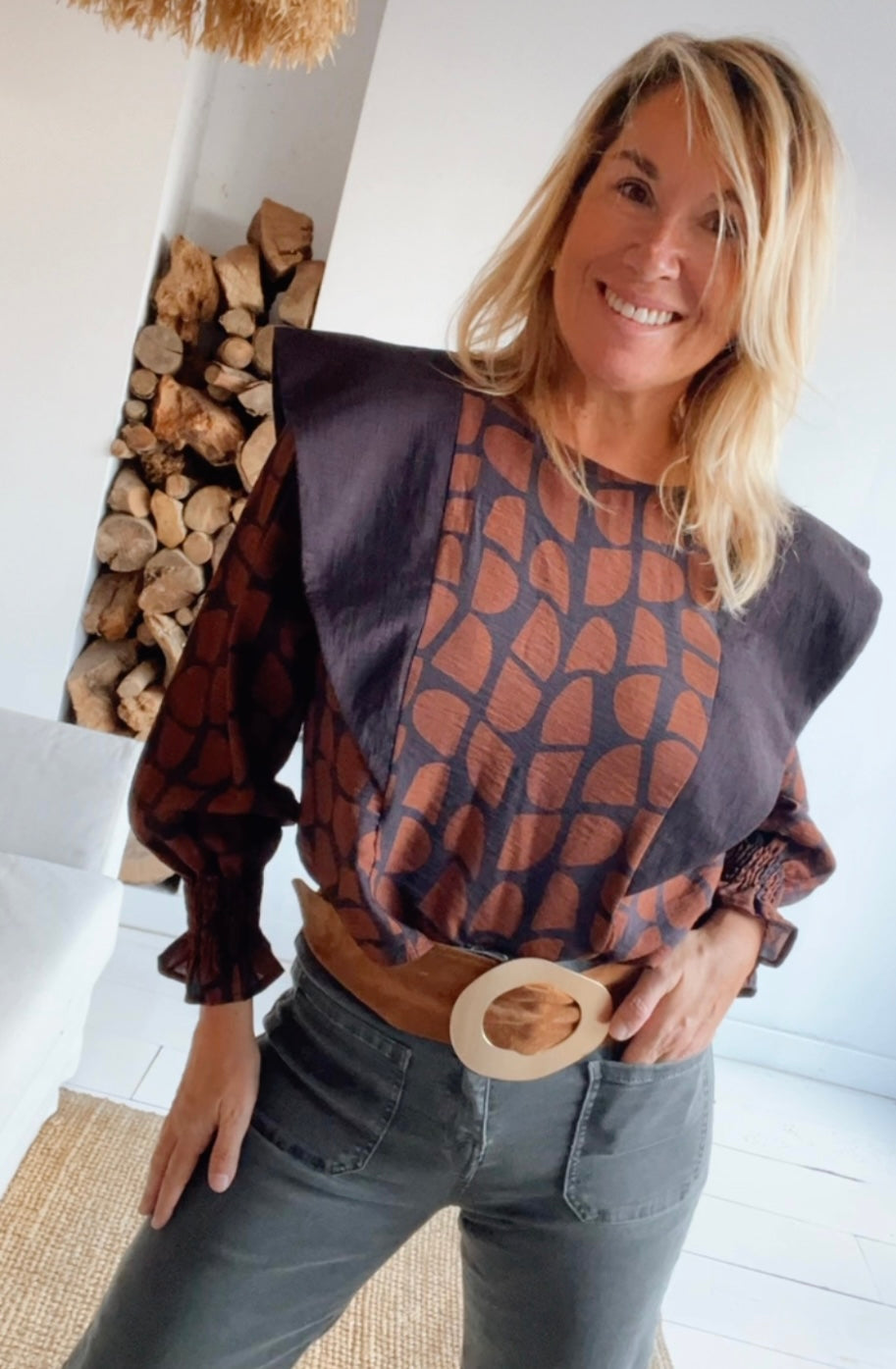 Blusa Bruselas  Chocolate