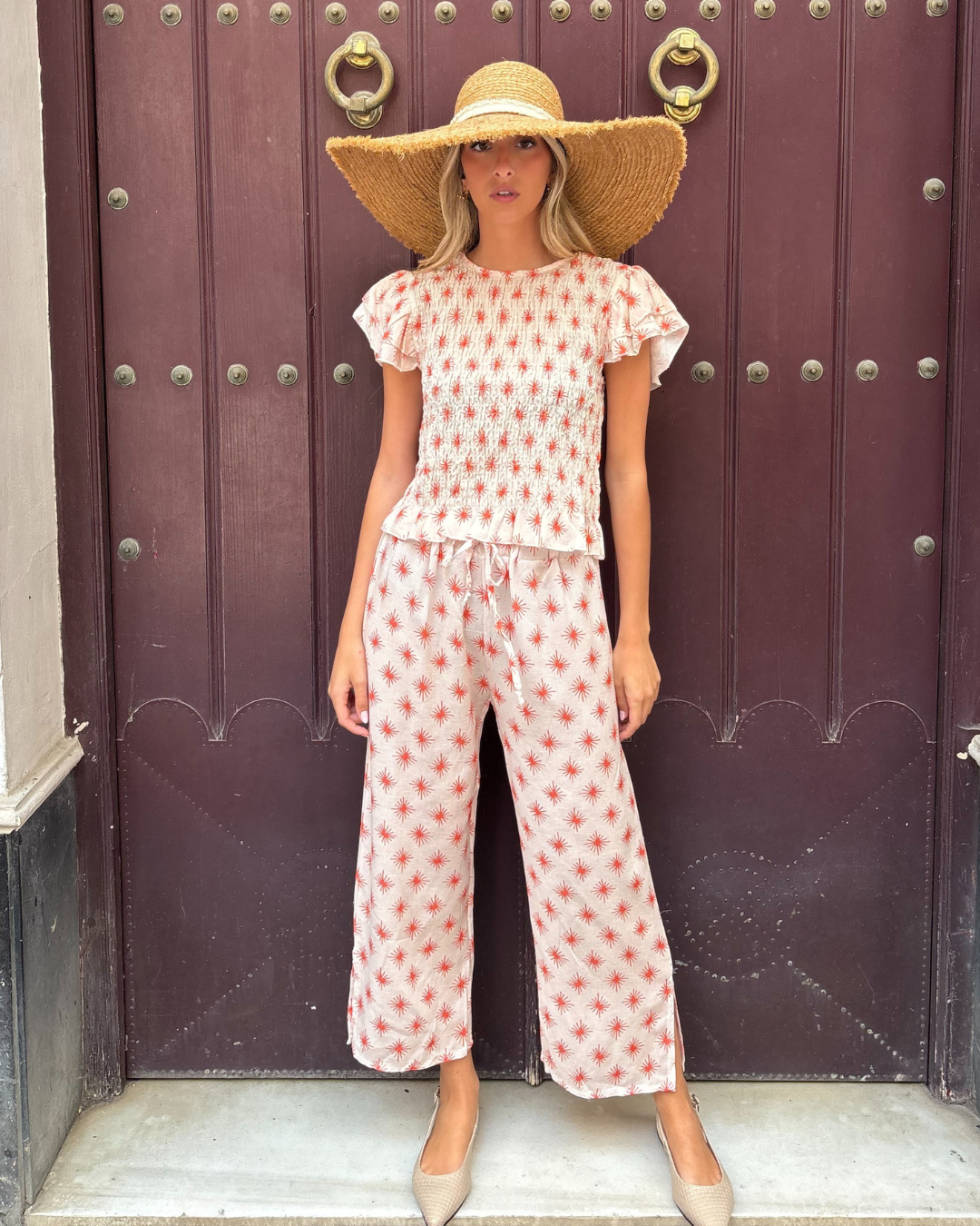 Lyon coral top
