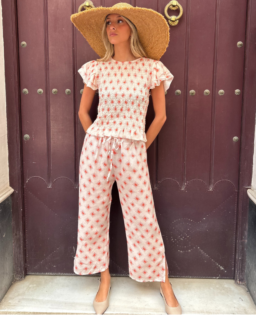 Lyon coral top