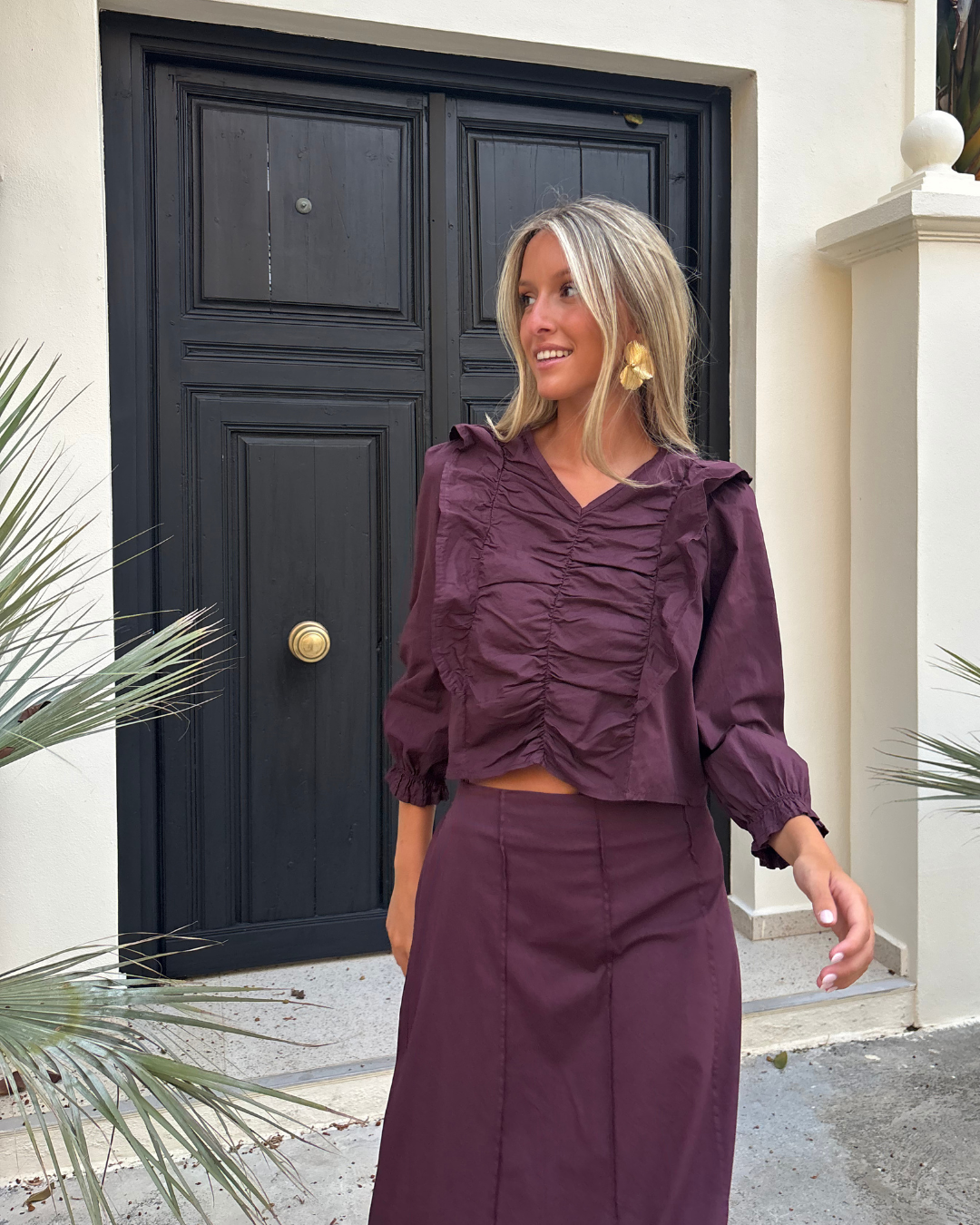 Blusa Torrelavega burdeos
