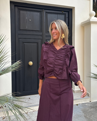 Blusa Torrelavega burdeos