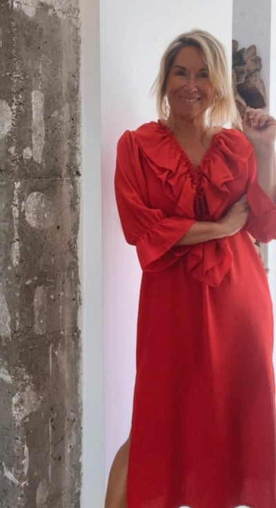 Vestido Bolonia rojo