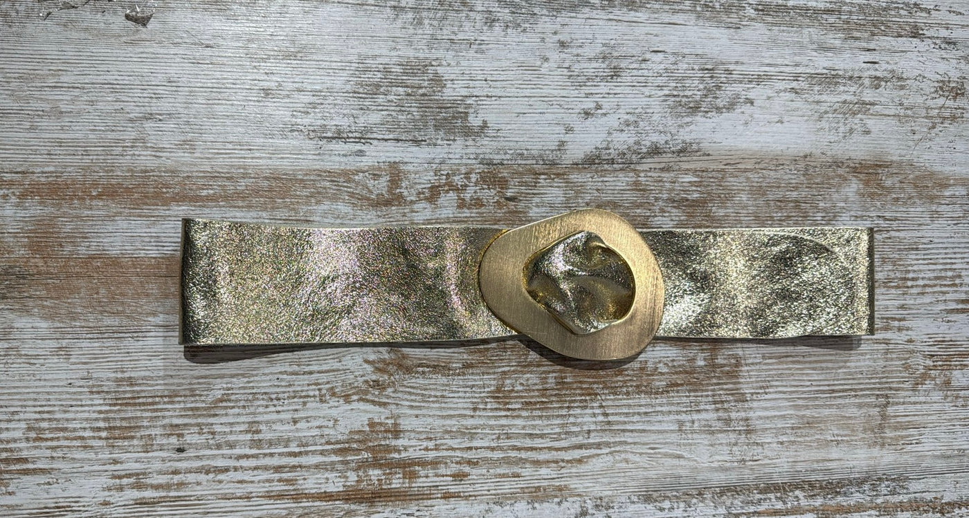 Cinturon Betta oro brillo