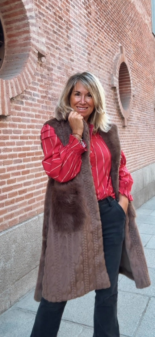 Blusa Aquitania burdeos