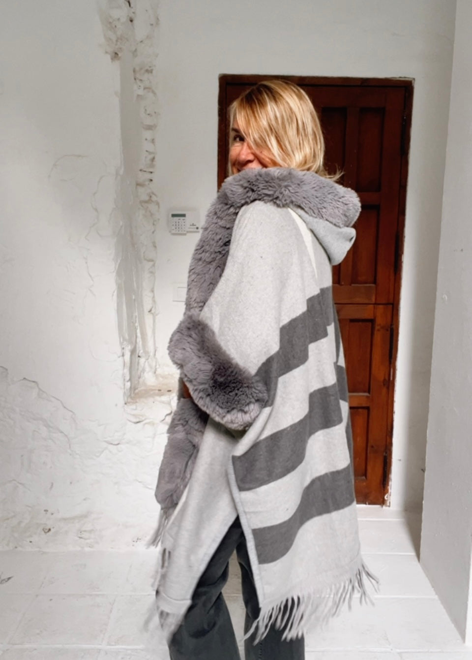 Poncho Dallas gris