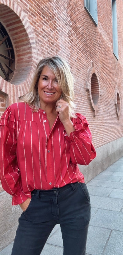 Blusa Aquitania burdeos