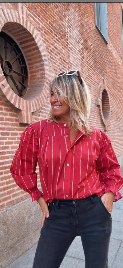 Blusa Aquitania burdeos